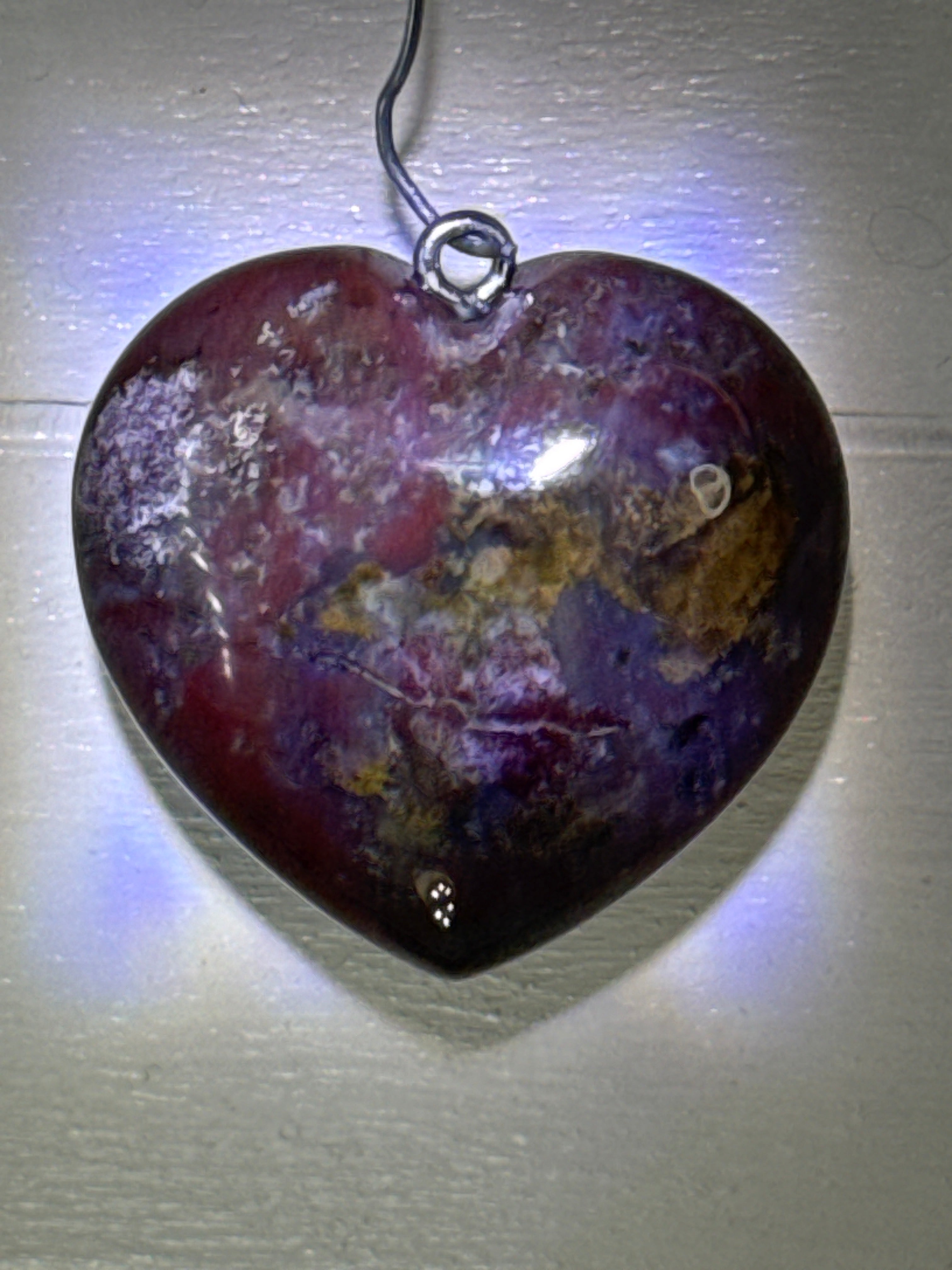 Ocean Jasper Heart Pendant