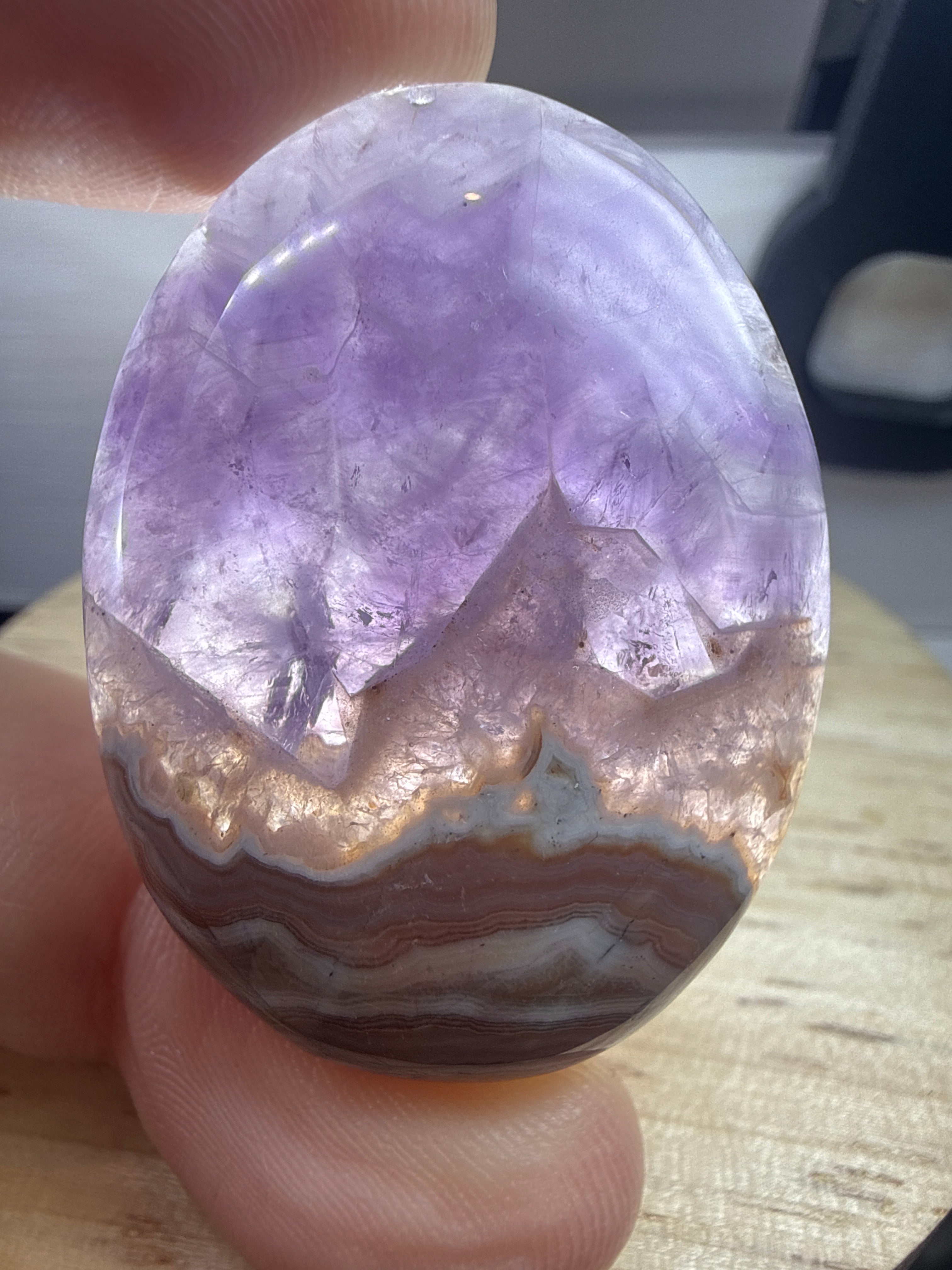 Amethyst with Mexican Lace Agate Pendant