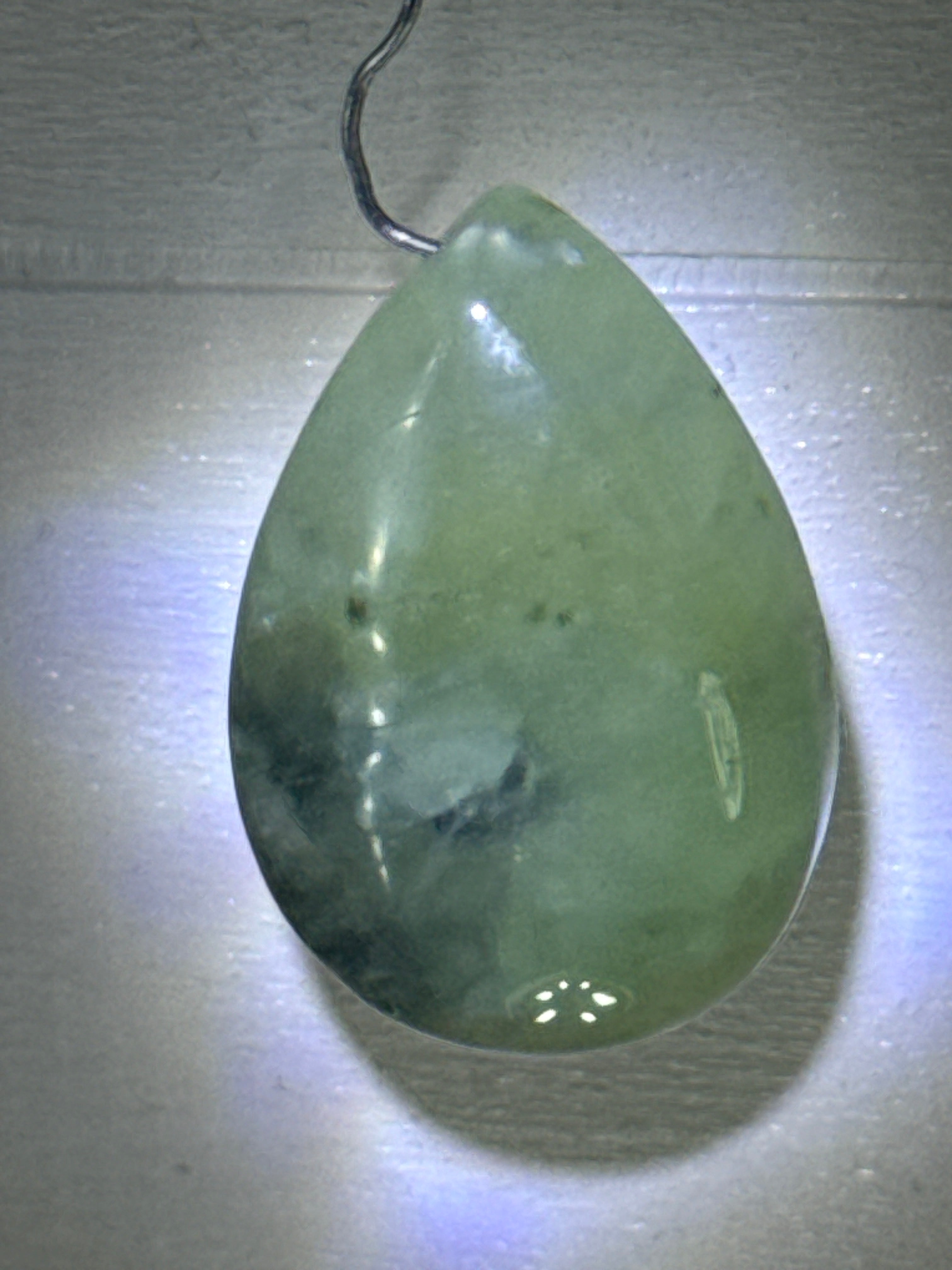 Prehnite with Epidote Pendant