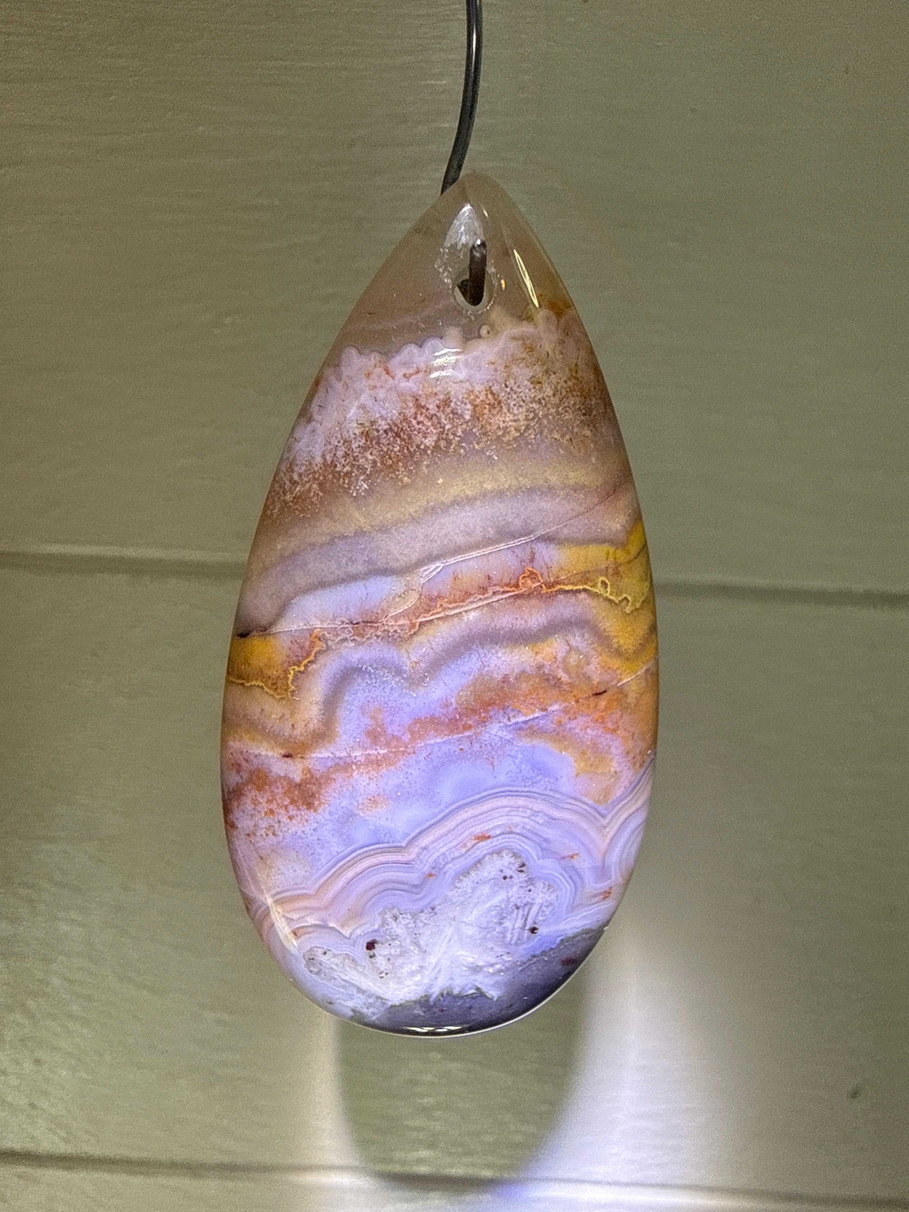 Mexican Lace Agate Pendant