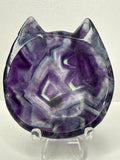 Fluorite Kitty Head Trinket Dish