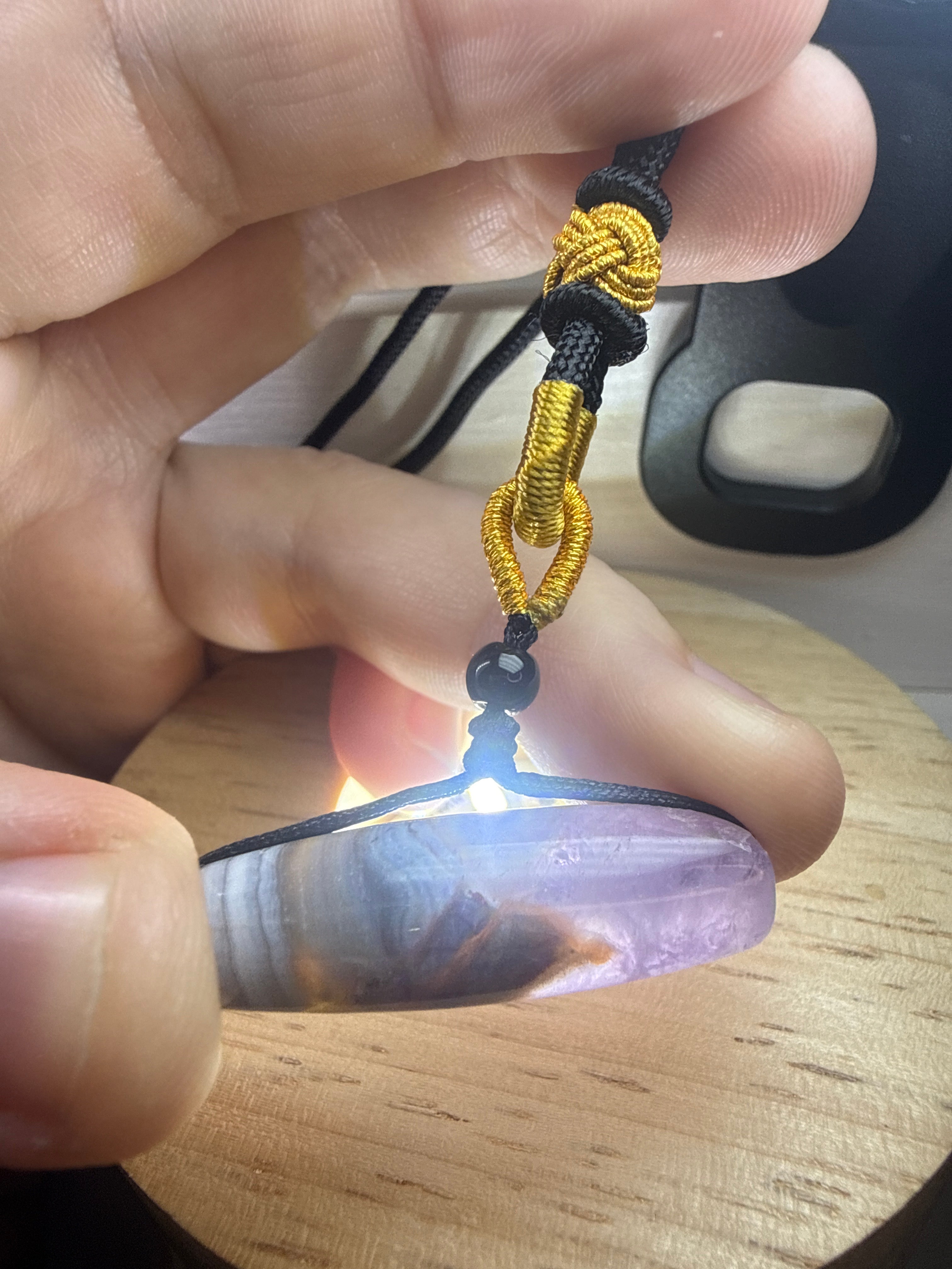 Amethyst with Mexican Lace Agate Pendant