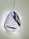 Black Tourmaline in Quartz Pendant