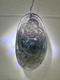 Carved Fluorite Buddah Pendant