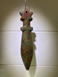 Unakite Sword Carved Pendant