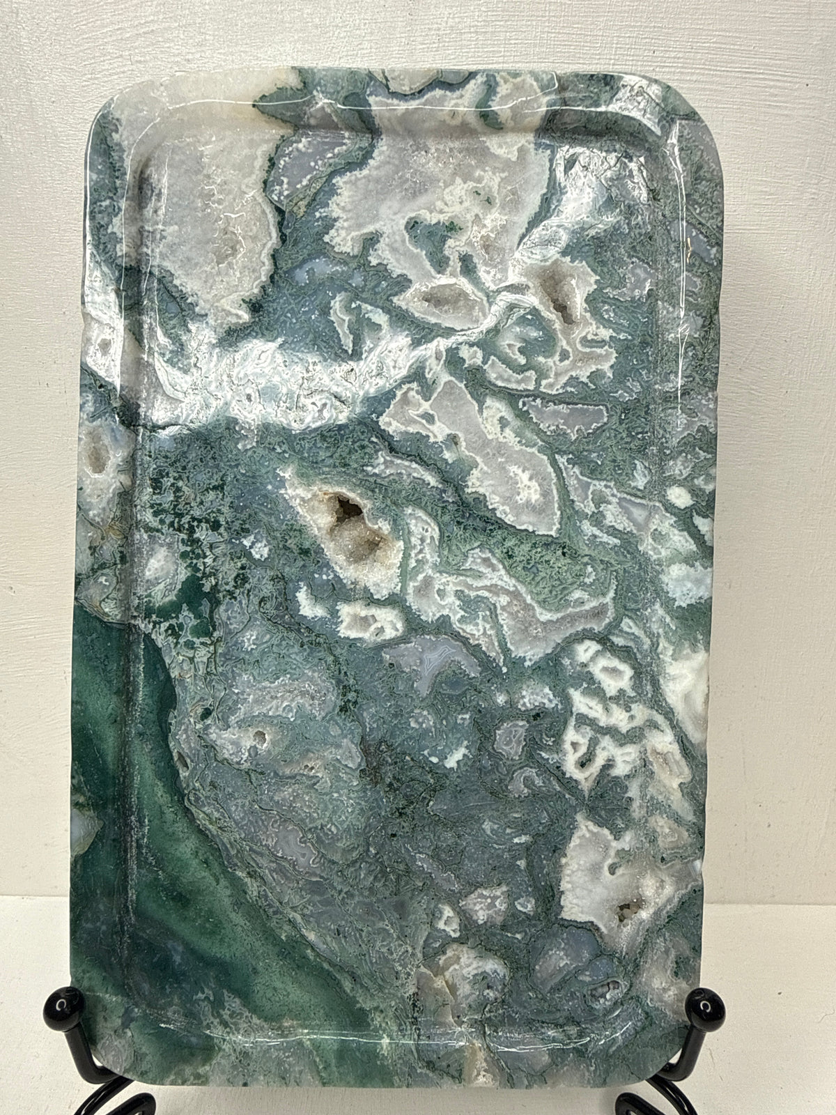 Moss Agate Druzy Trinket Tray