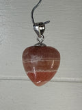 Rhodochrosite Heart Pendant