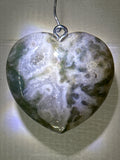 Moss Agate Heart Pendant