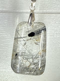 Black Ritule Pendant with Boack Tourmaline, Golden Healer and Fire Quartz