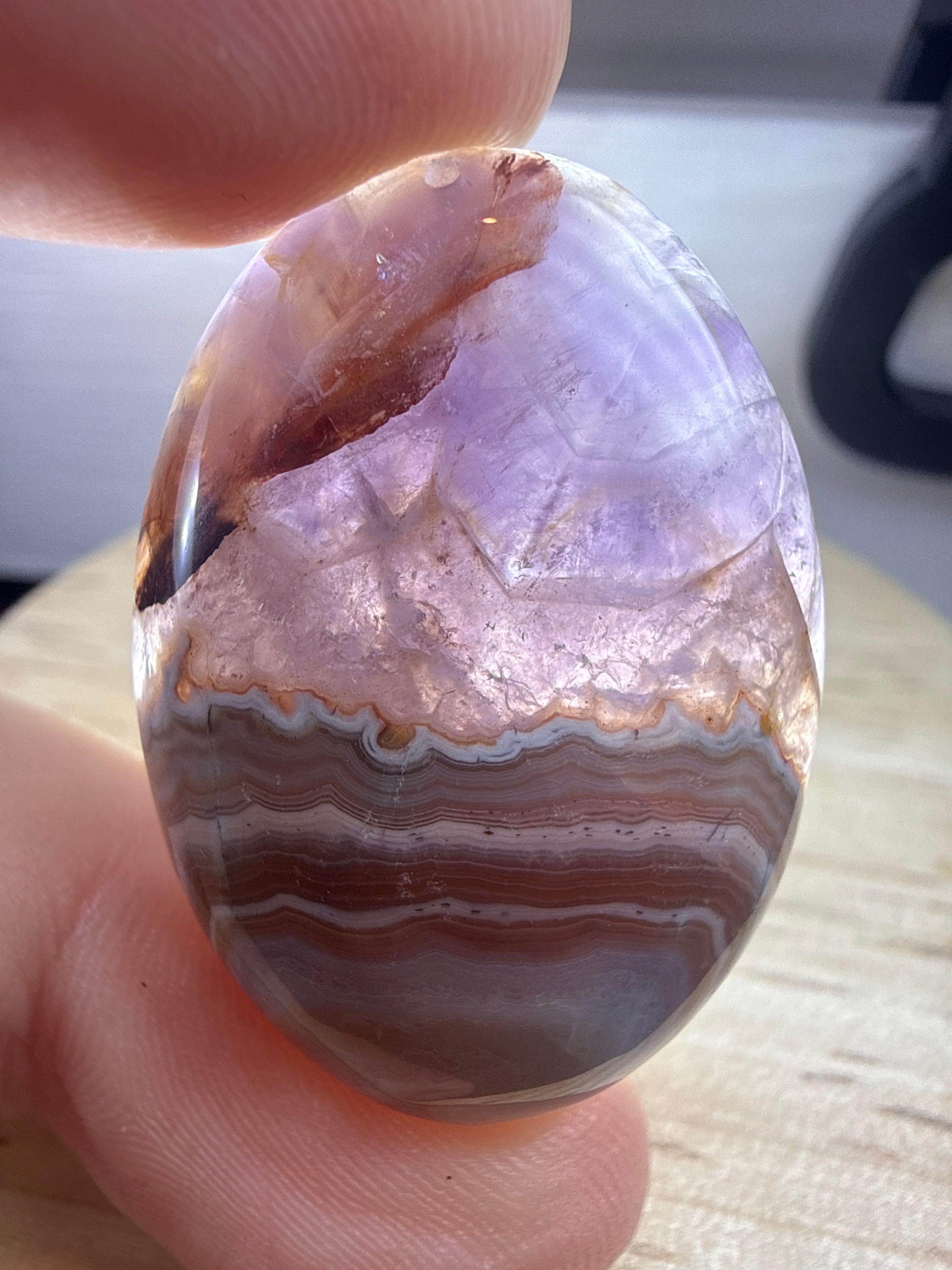 Amethyst with Mexican Lace Agate Pendant