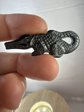 Hematite Crocodile Pendant