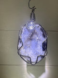 Quartz Geode Wire Wrapped Pendant