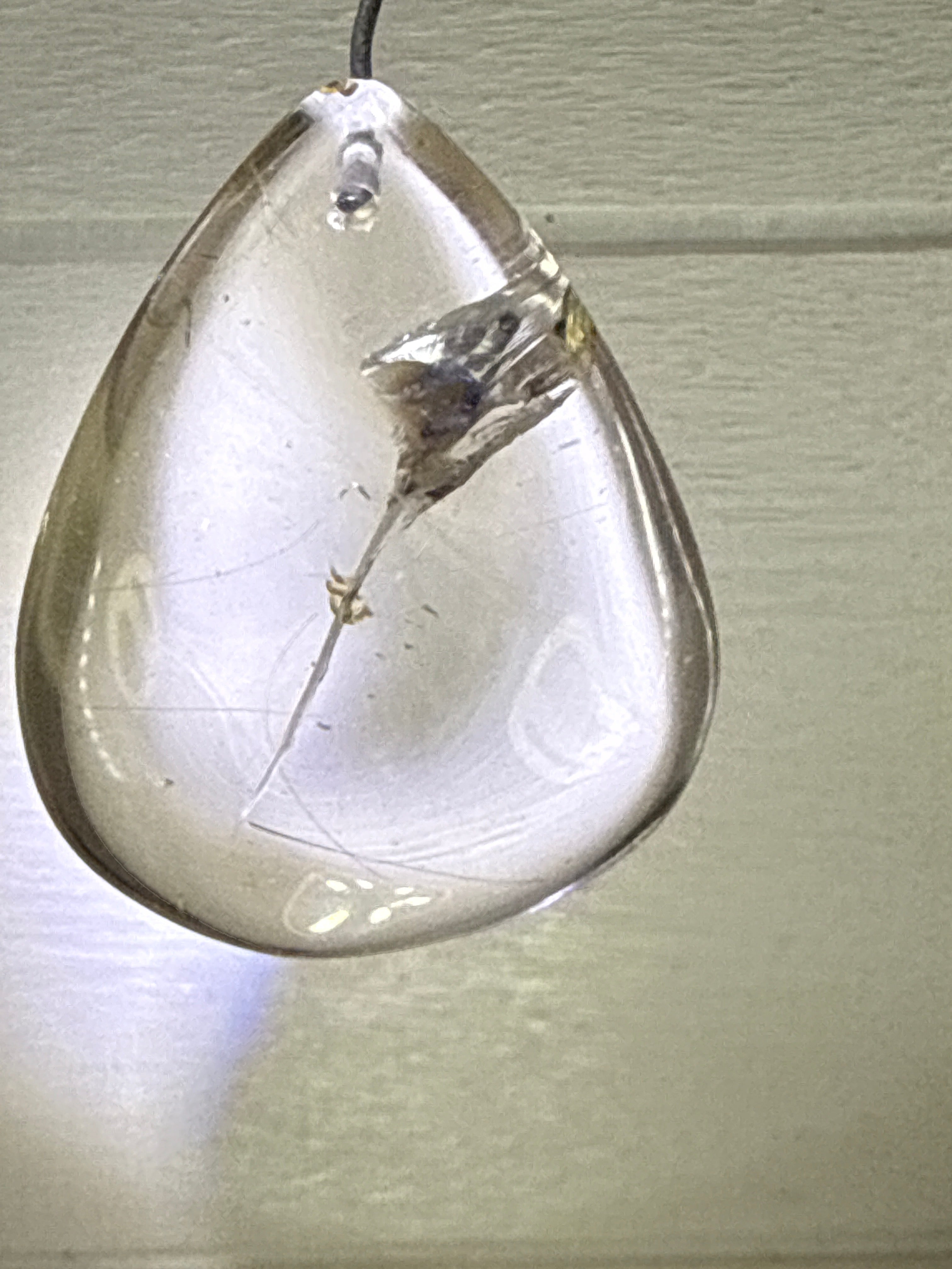 Gold Rutile in Smokey Quartz Pendant