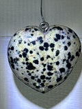 Dalmatian Jasper Heart Pendant