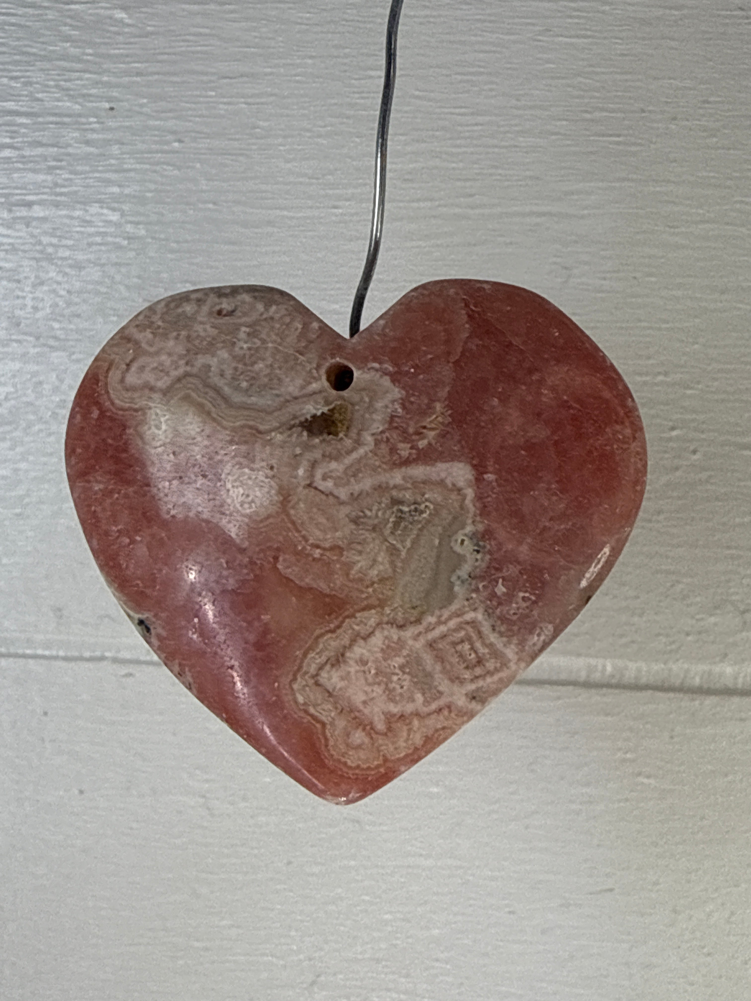 Rhodochrosite Heart Pendant