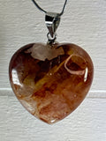Fire Quartz Heart Pendant