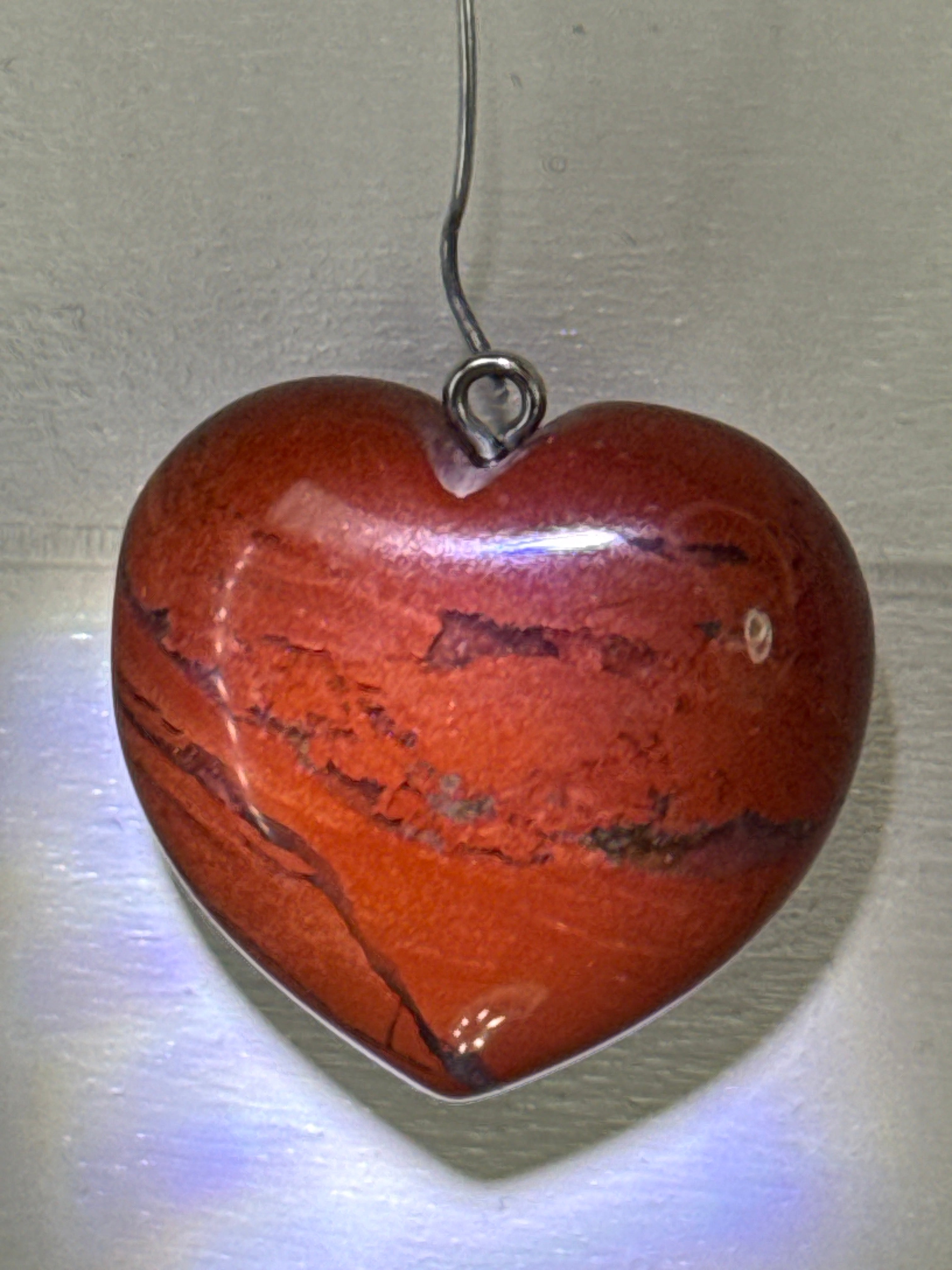Red Jasper Heart Pendant