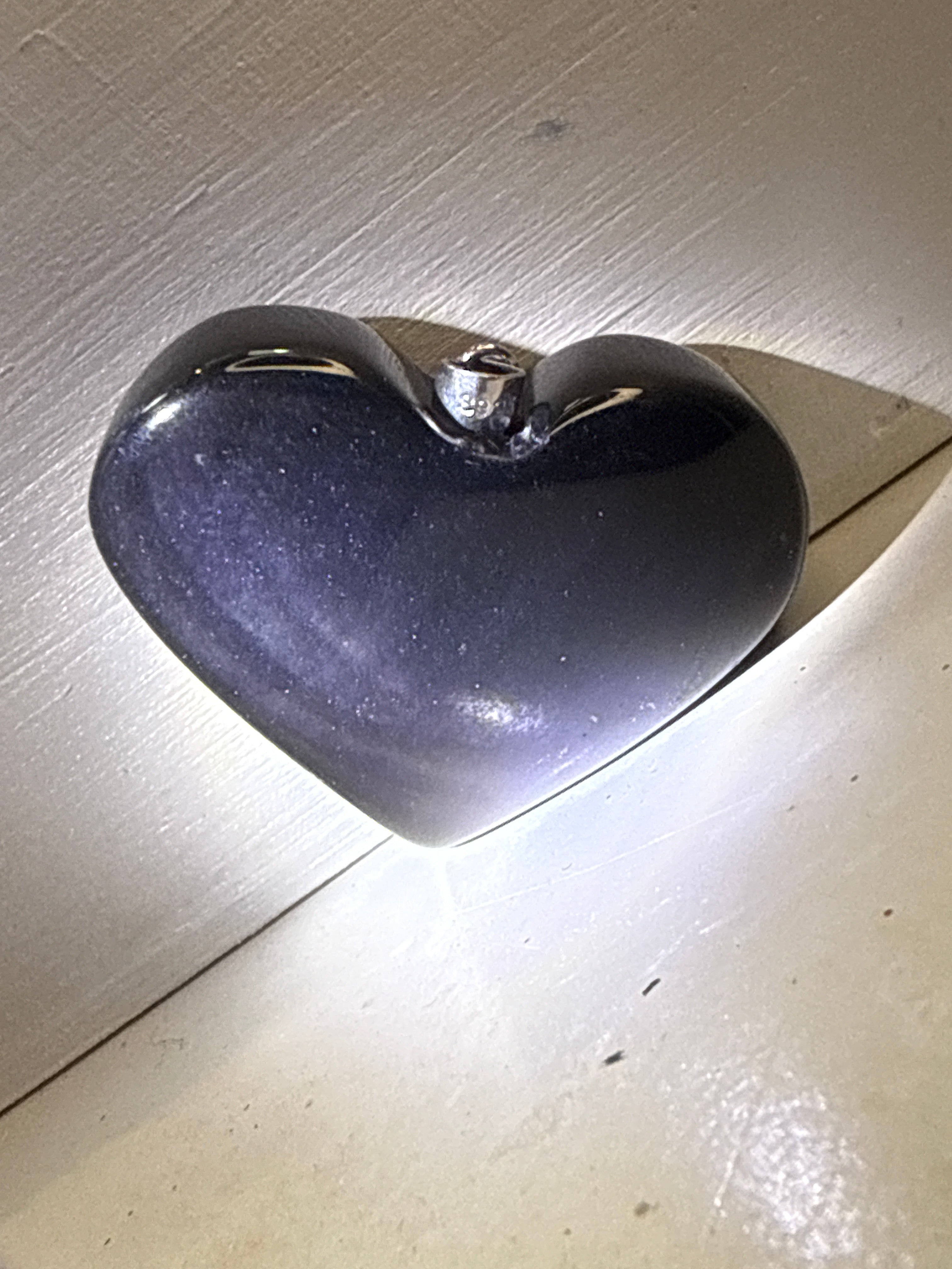 Rainbow Obsidian Heart Pendant