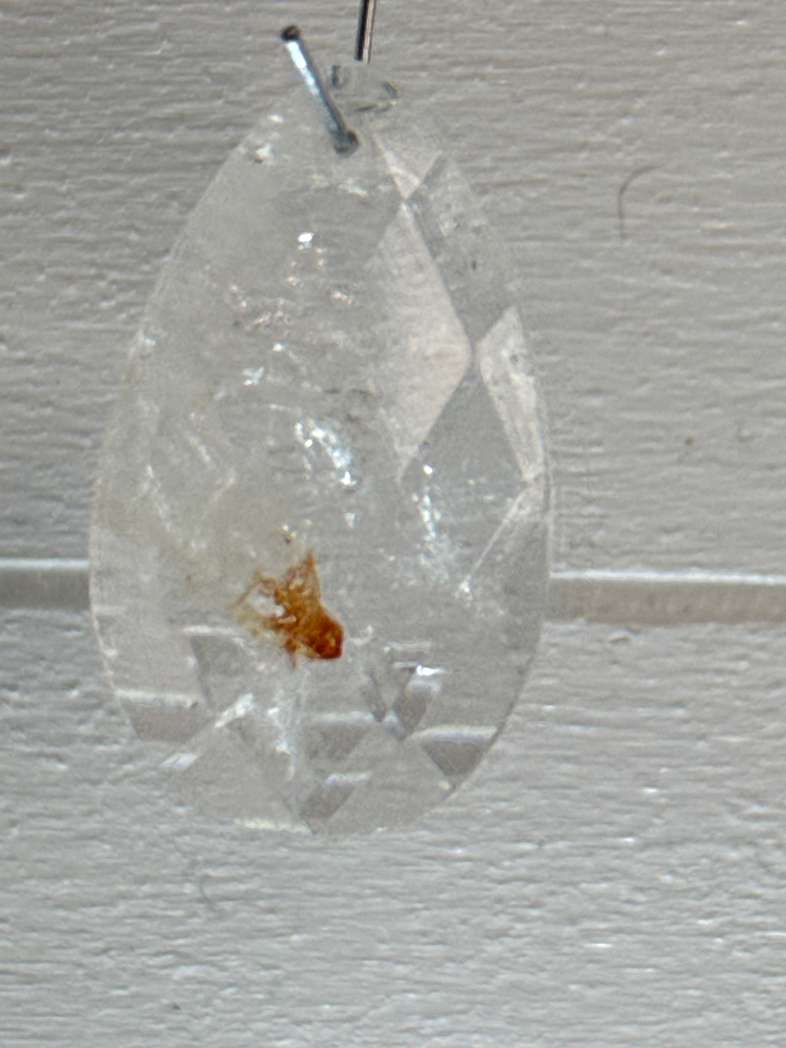 Faceted Fire Quartz Pendant