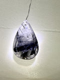 Black Tourmaline in Quartz Pendant