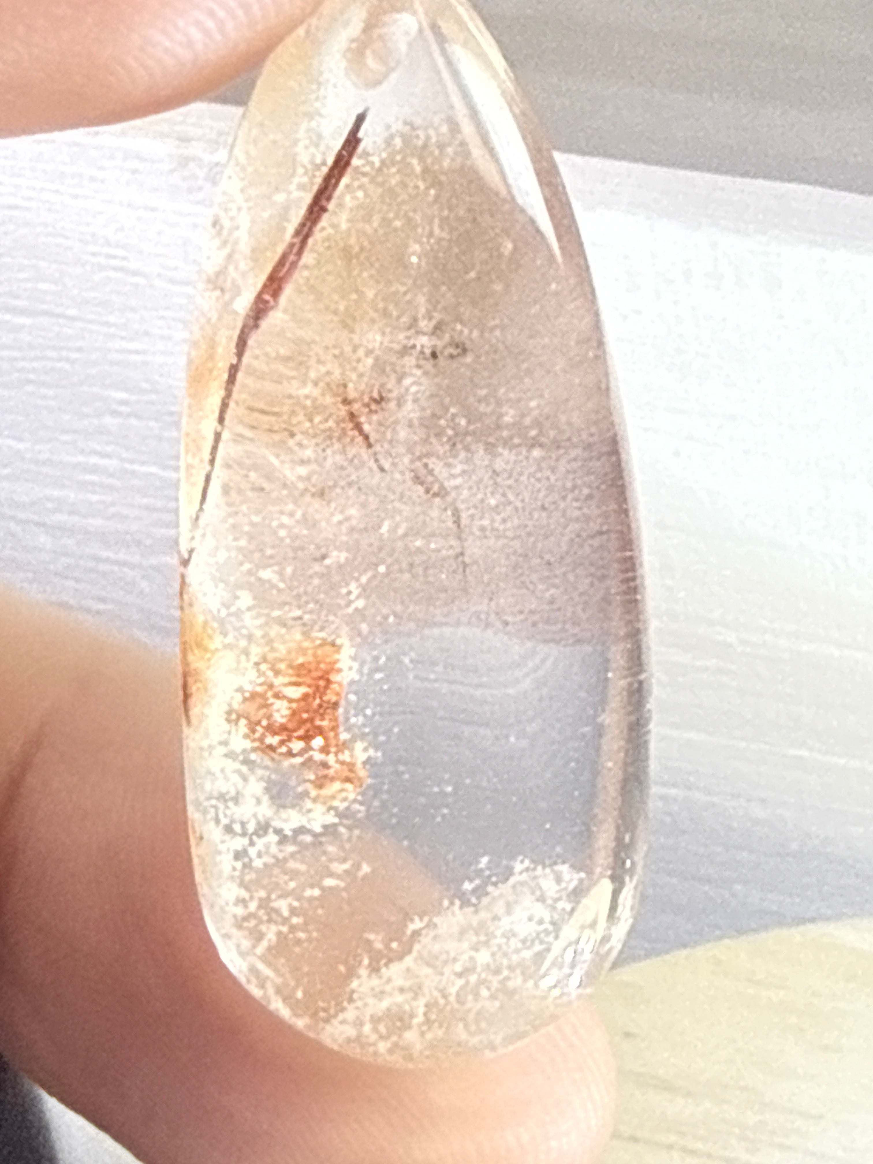 Garden Quartz with Copper Rutile Pendant