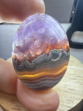 Amethyst with Mexican Lace Agate Pendant