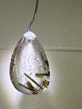 Green Tourmaline in Quartz Pendant