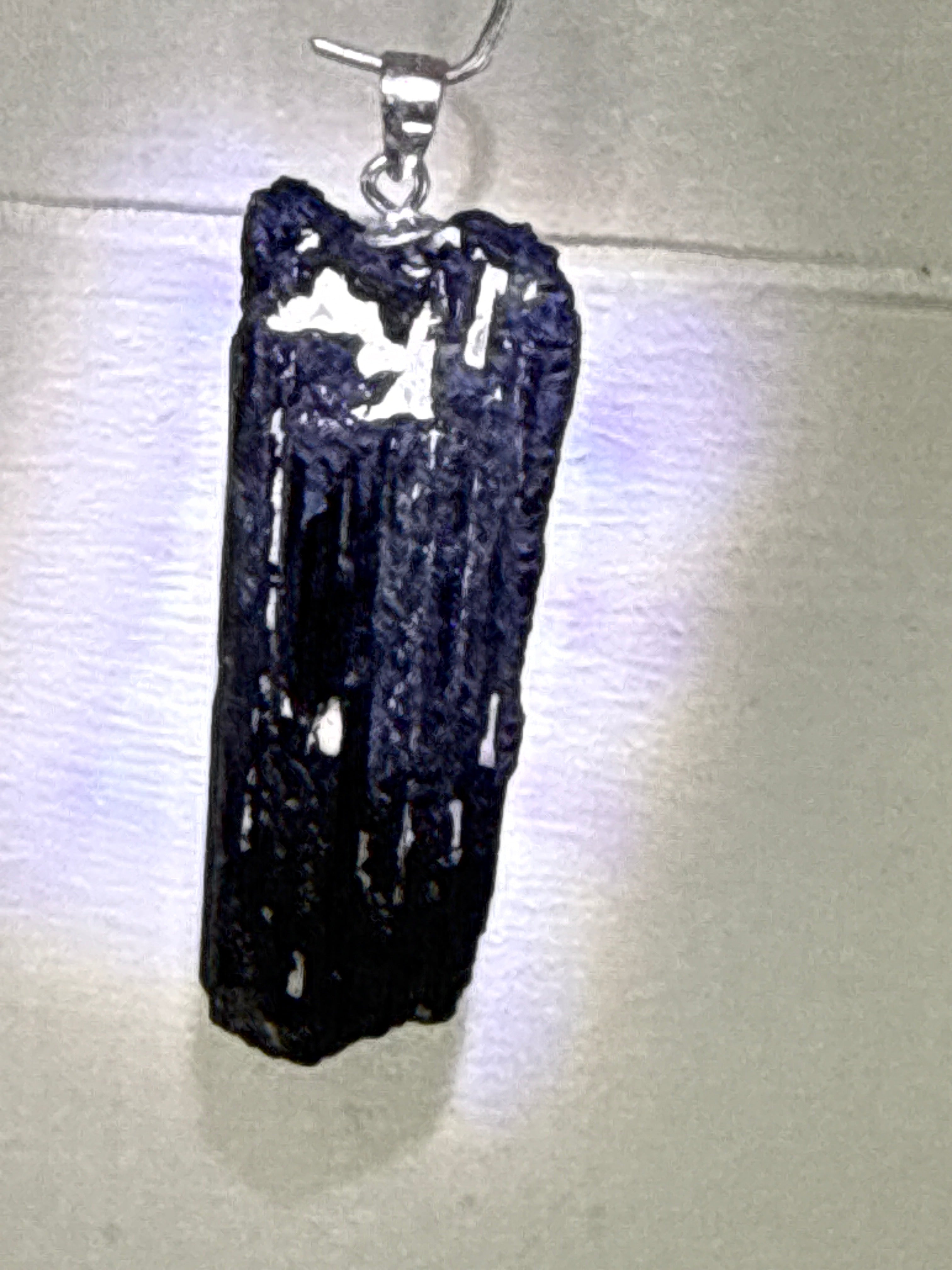 Raw Black Tourmaline Pendant