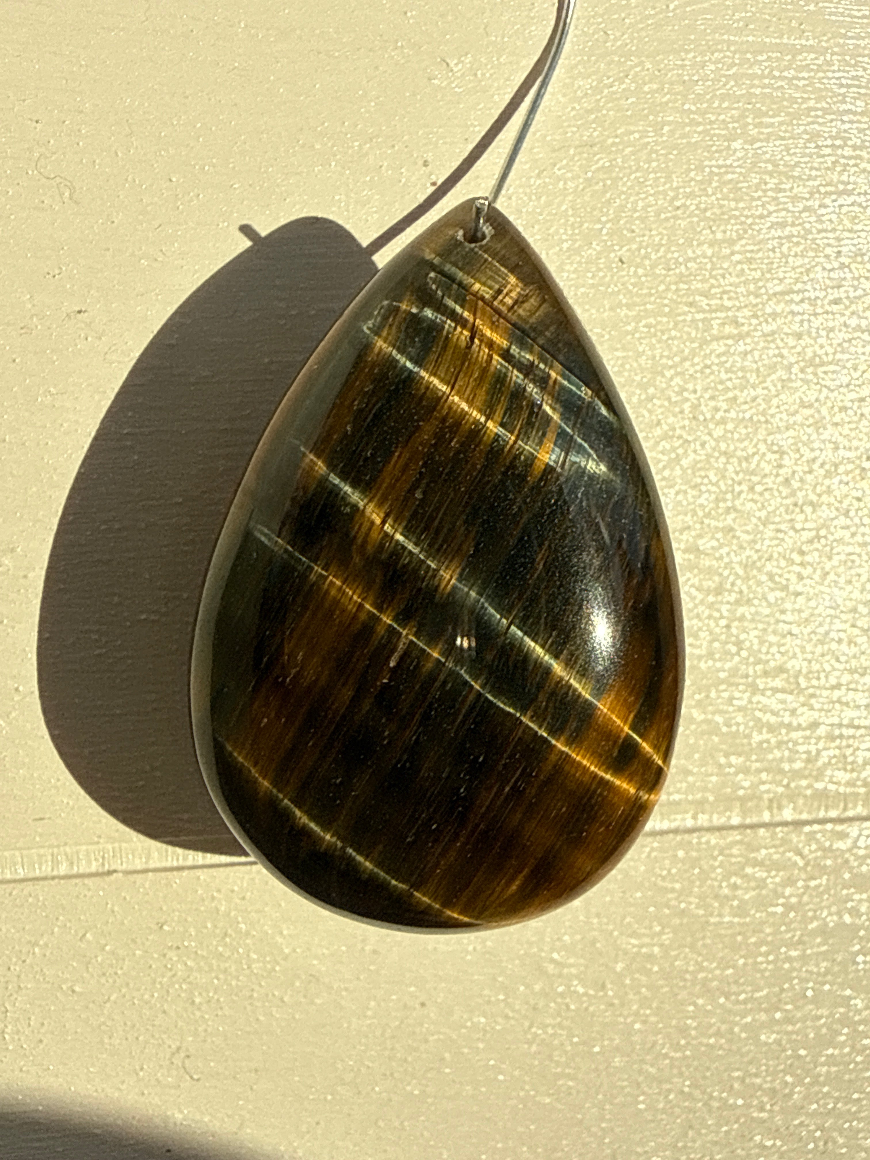 Blue and Gold Tigers Eye Pendant