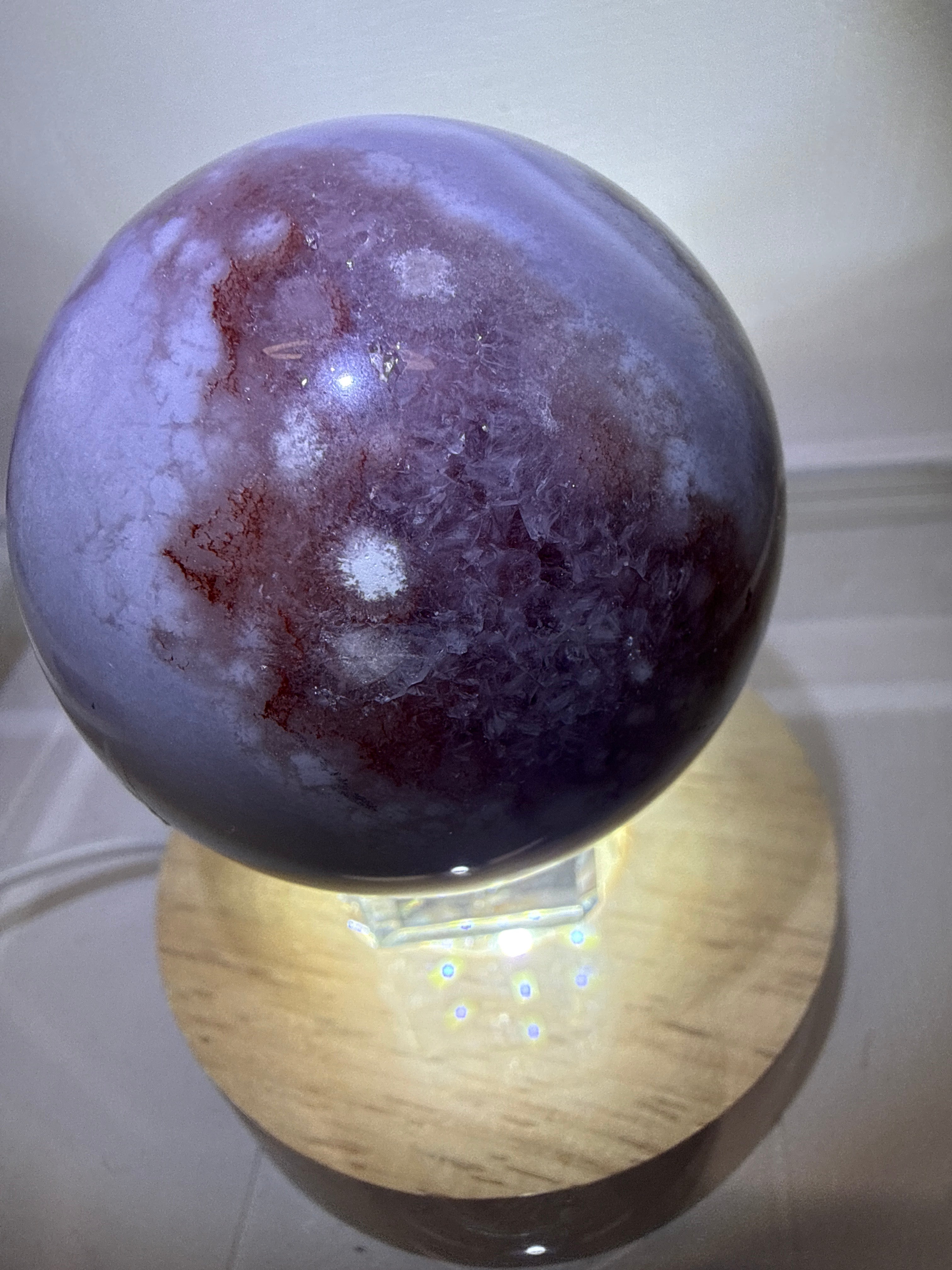Pink Amethyst & Flower Agate Sphere
