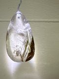 Green Tourmaline in Quartz Pendant