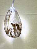 Green Tourmaline in Quartz Pendant