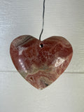 Rhodochrosite Heart Pendant