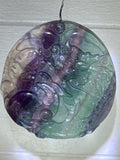 Carved Fluorite Dragon Pendant