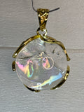 Rainbow Crackle Clear Quartz Pendant