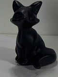 Black Obsidian Fox Carving