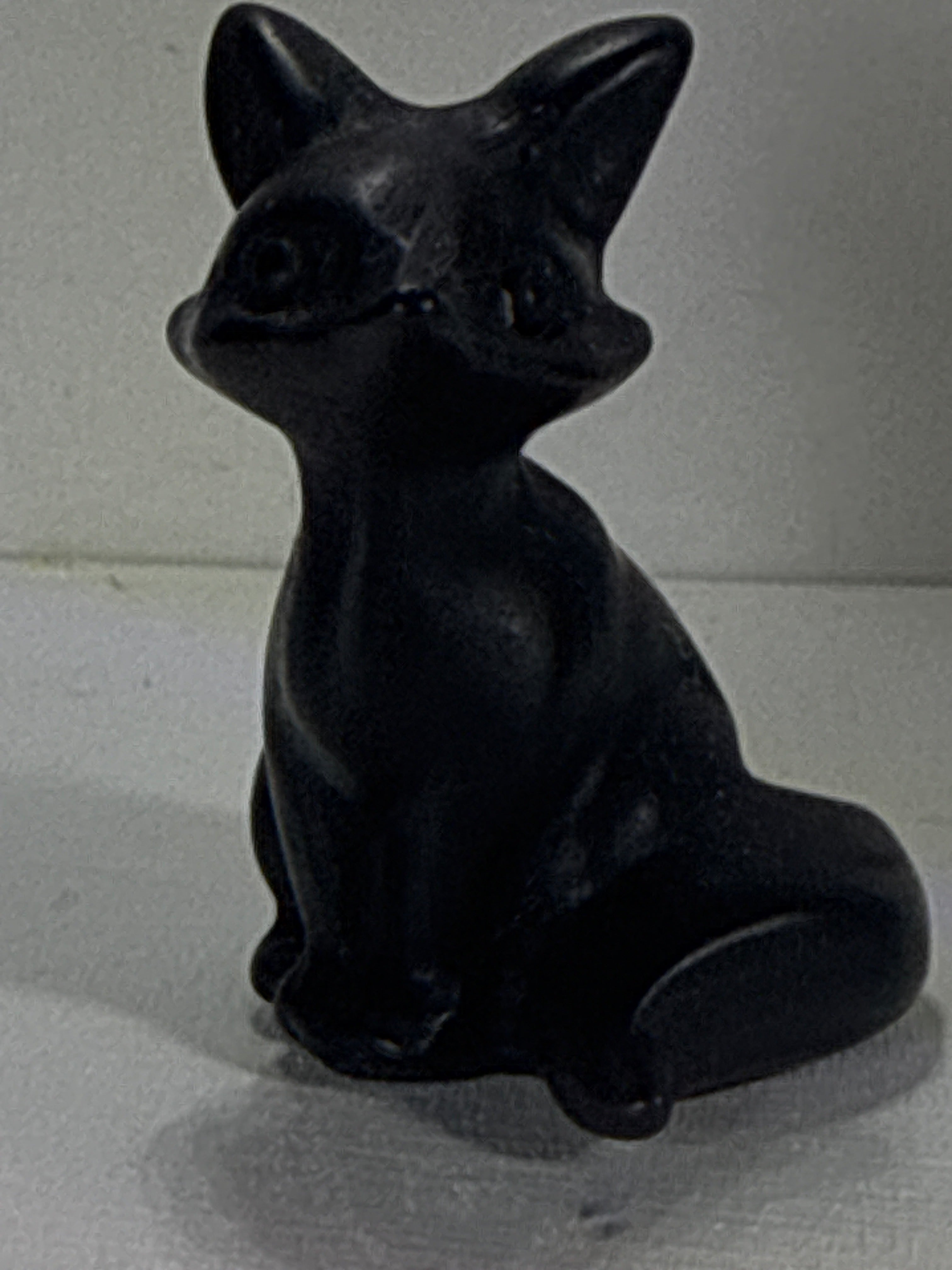 Black Obsidian Fox Carving