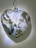 Moss Agate Heart Pendant