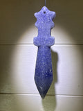 Blue Aventurine Sword Carved Pendant