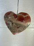 Rhodochrosite Heart Pendant