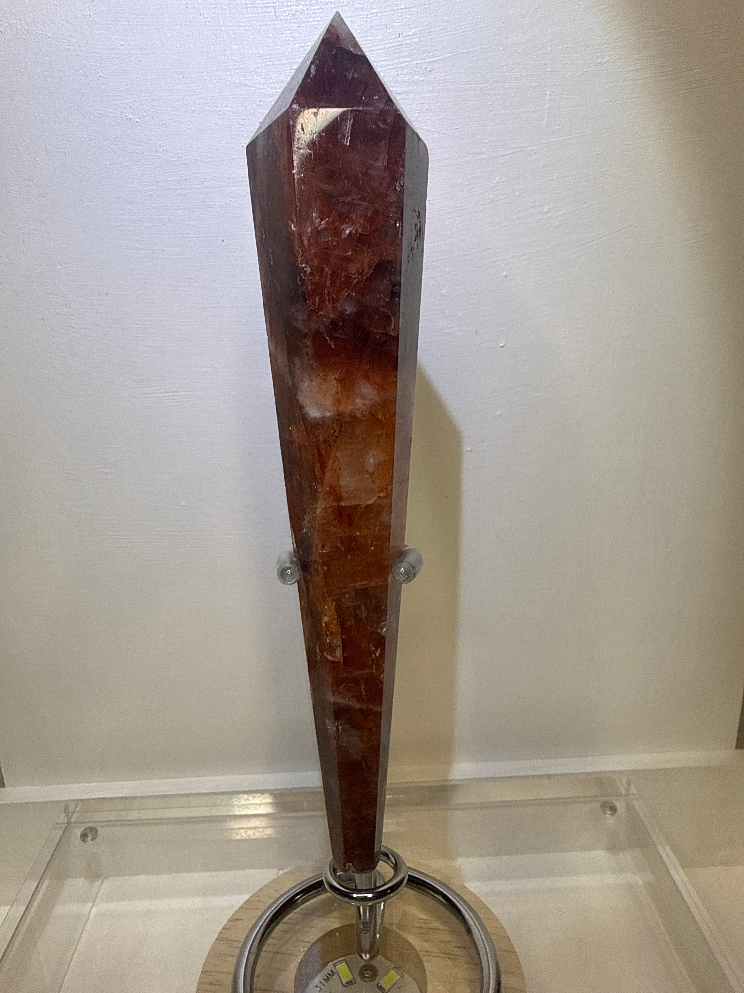 Fire Quartz Wand with Stand