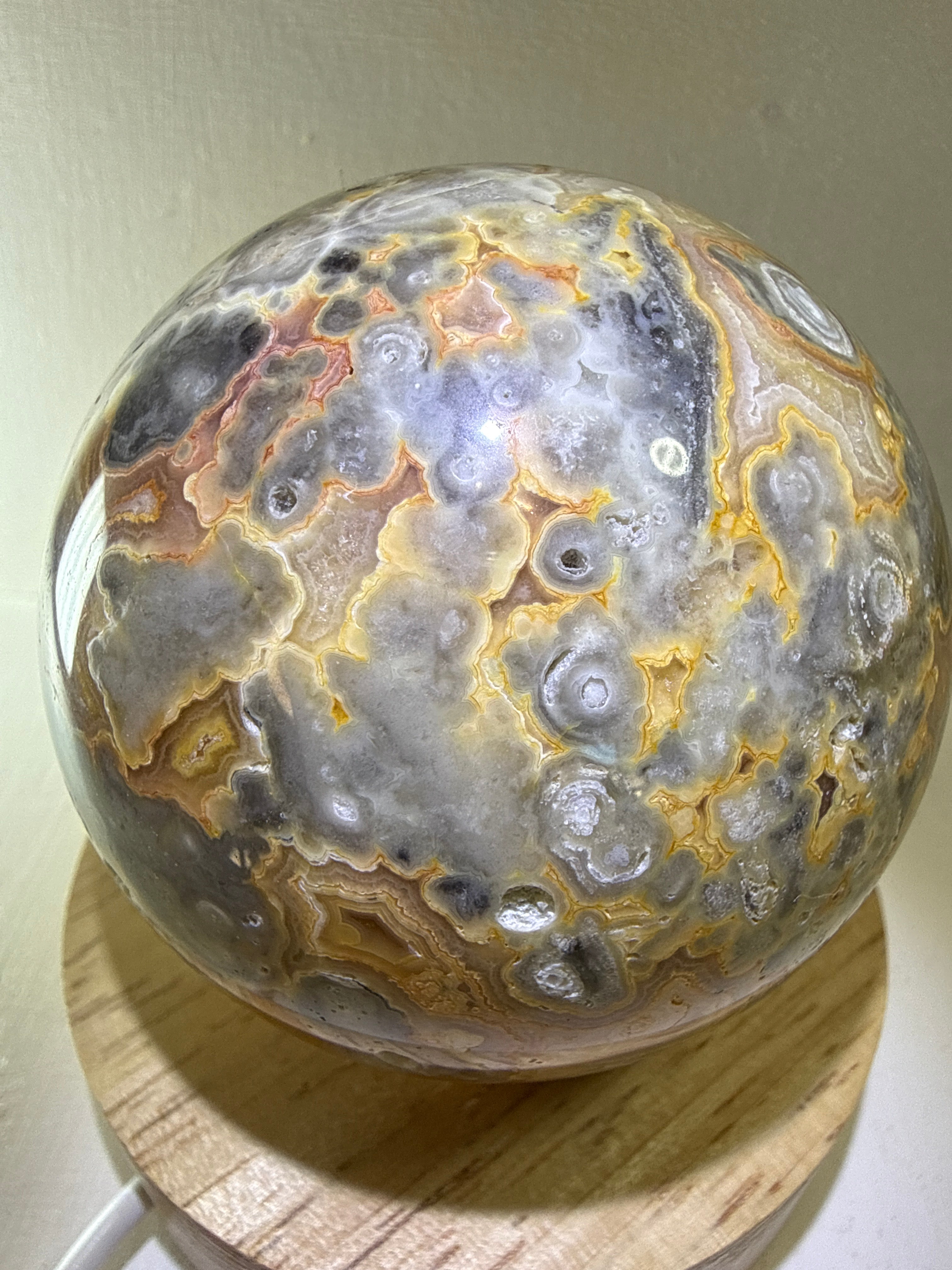 Crazy Lace Agate Sphere