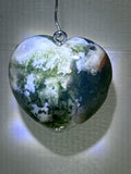 Moss Agate Heart Pendant