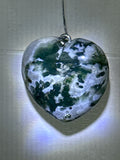 Moss Agate Heart Pendant