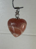 Rhodochrosite Heart Pendant