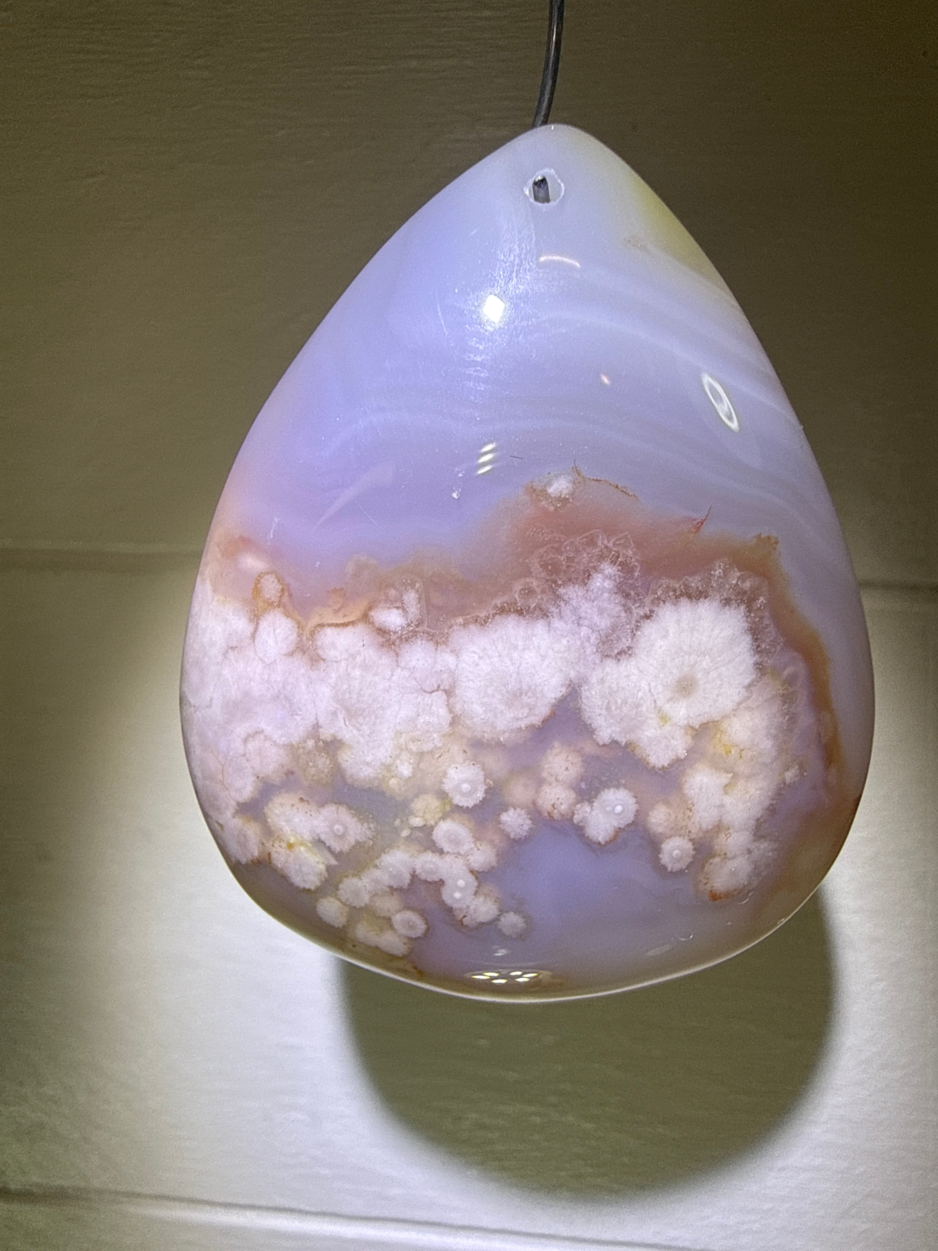 Flower Agate Pendant
