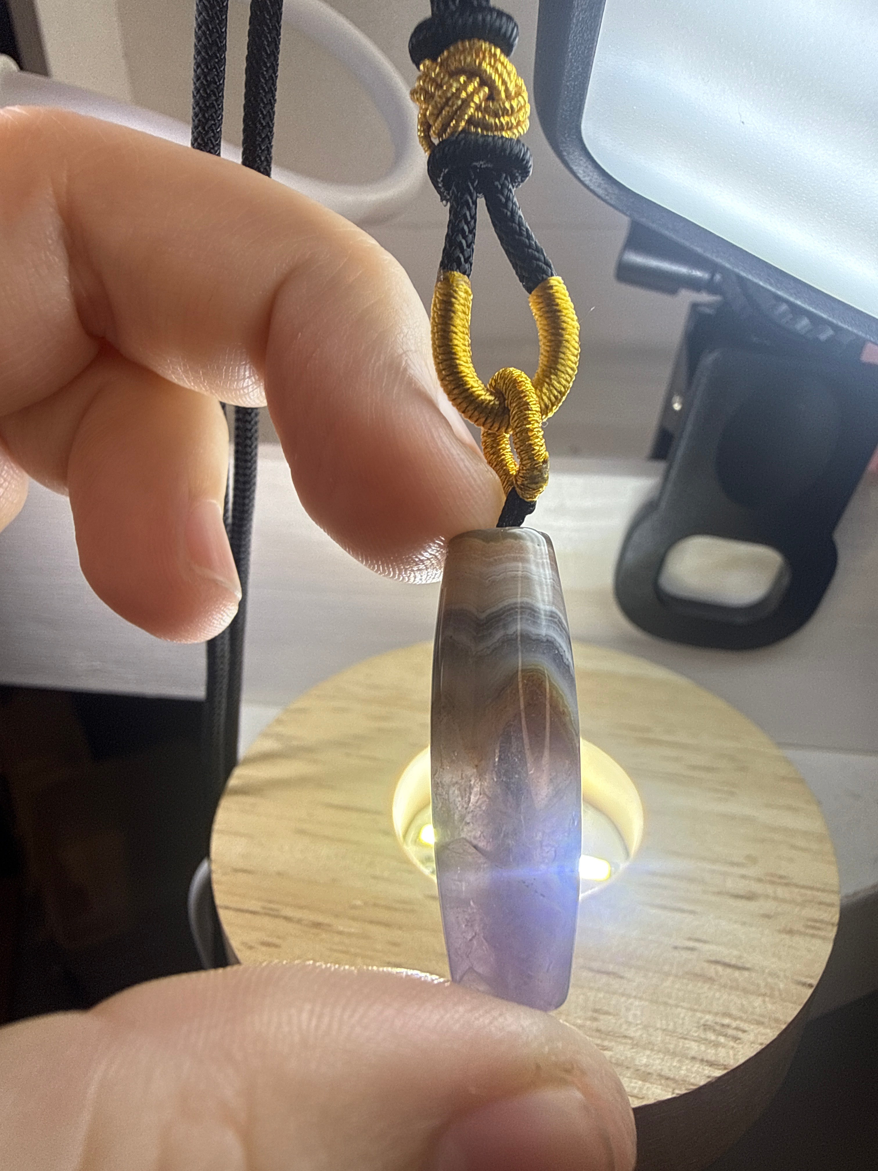 Amethyst with Mexican Lace Agate Pendant