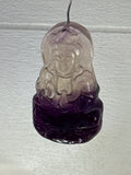 Carved Fluorite Buddah Pendant