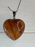 Fire Quartz Heart Pendant