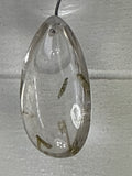 Green Tourmaline in Quartz Pendant